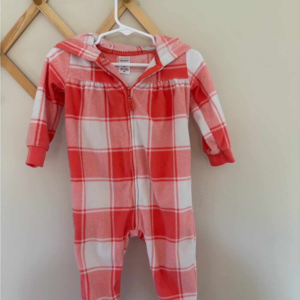 Carter's Red and White Matching Footies
